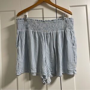 Torrid Smocked Striped Flowy Shorts Stretch Waist Rayon Blend Plus Size 2X